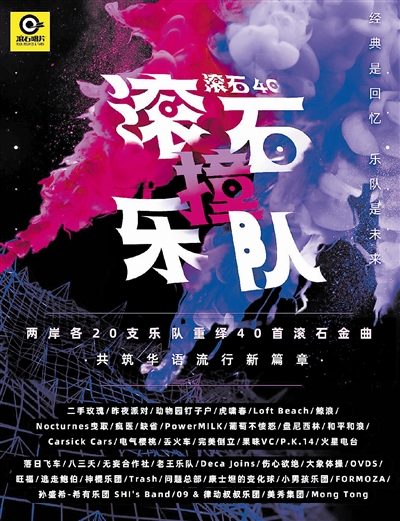 集结40支乐队演绎的《滚石撞乐队40团拼经典》专辑正式上线